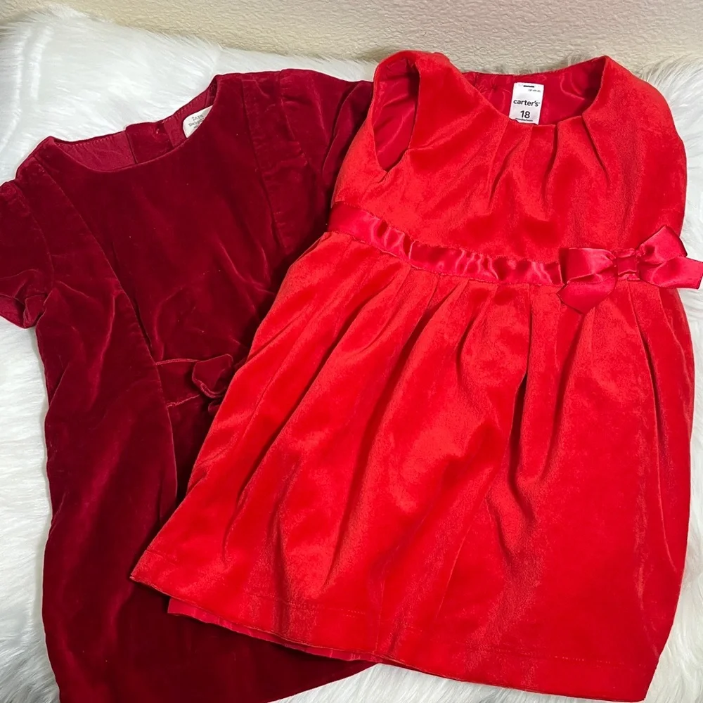 Set Zara Carter's Elegant Red Velvet Dress